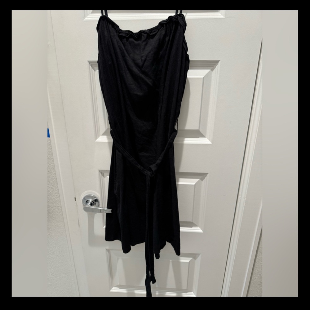 Banana Republic Linen Black Mini Dress